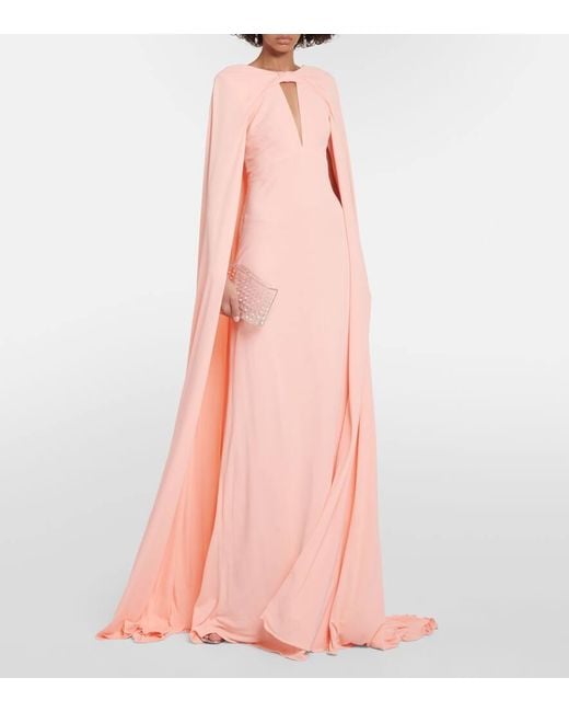 Monique Lhuillier Pink Robe Aus Satin