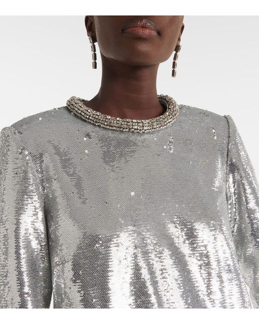 Abito Corto Con Paillettes di Roland Mouret in White