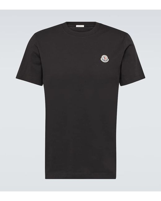 Set di 3 T-shirt in jersey di cotone di Moncler in Black da Uomo