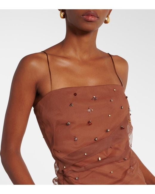 Dorothee Schumacher Brown Emotional Essence Embellished Corset