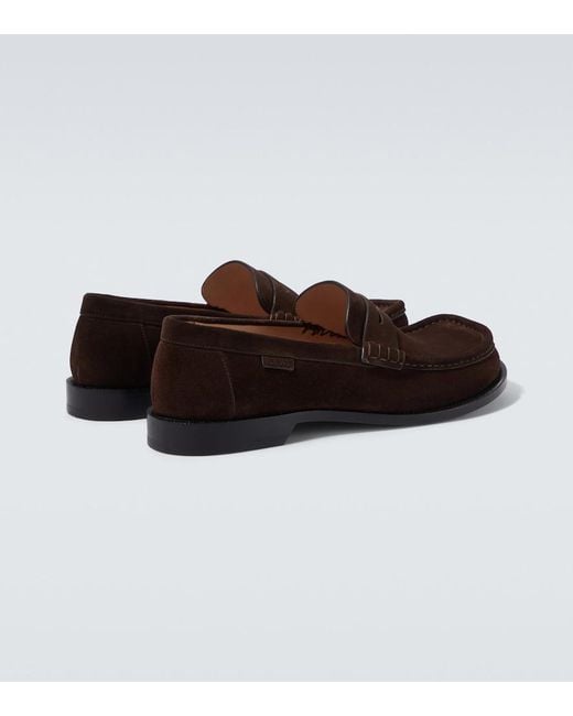 Loewe Loafers Campo Aus Veloursleder in Brown für Herren