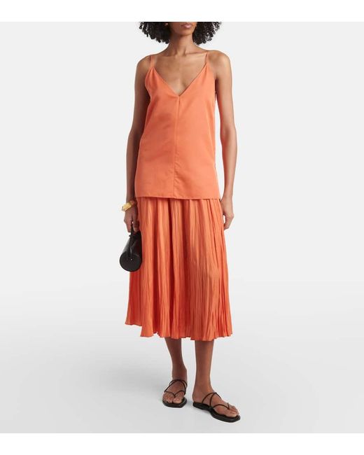 Joseph Orange Top Aragon Aus Seide Und Baumwolle