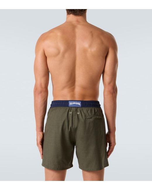 Vilebrequin Green X Woolmark Company Mangus Swim Trunks for men