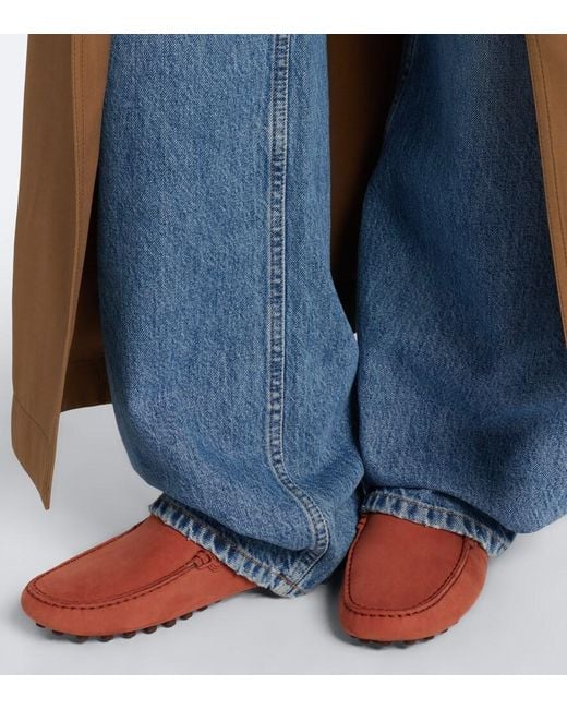 Tod's Brown Gommino Suede Driving Shoes