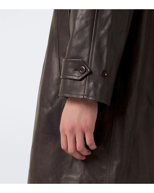 The Row Black Sitali Leather Car Coat for men