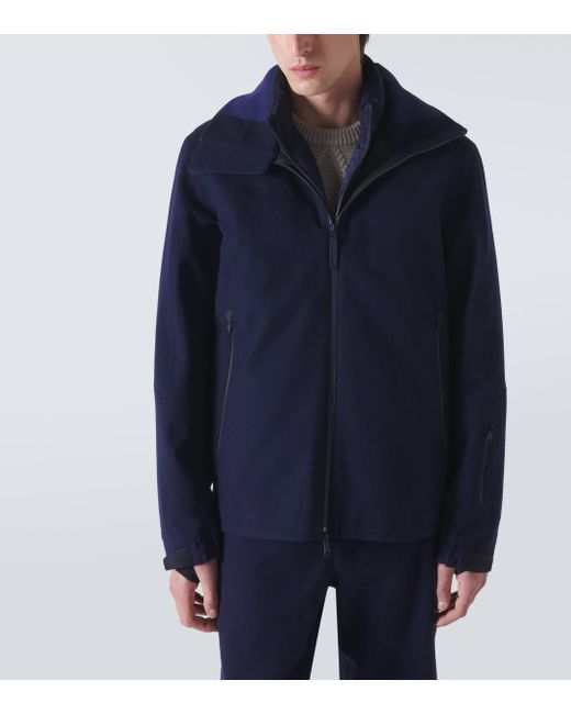 Zegna Blue Cashmere Ski Jacket for men