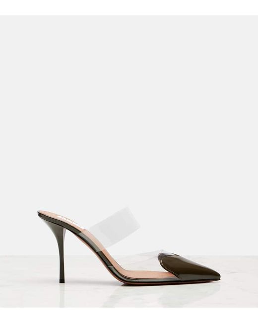 Alaïa Brown Mules Cour 90 Mit Lackleder