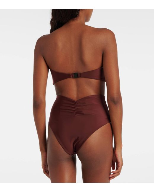 Culotte de bikini a taille haute Johanna Ortiz en coloris Brown