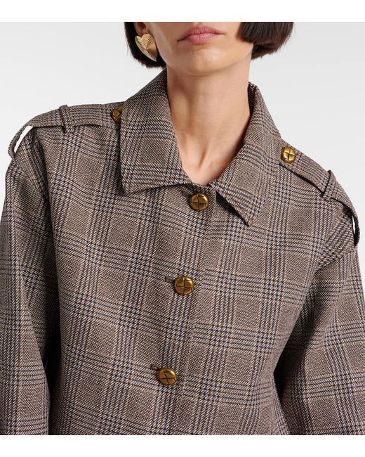 Self-Portrait Gray Jacke Aus Baumwolle Und Leinen