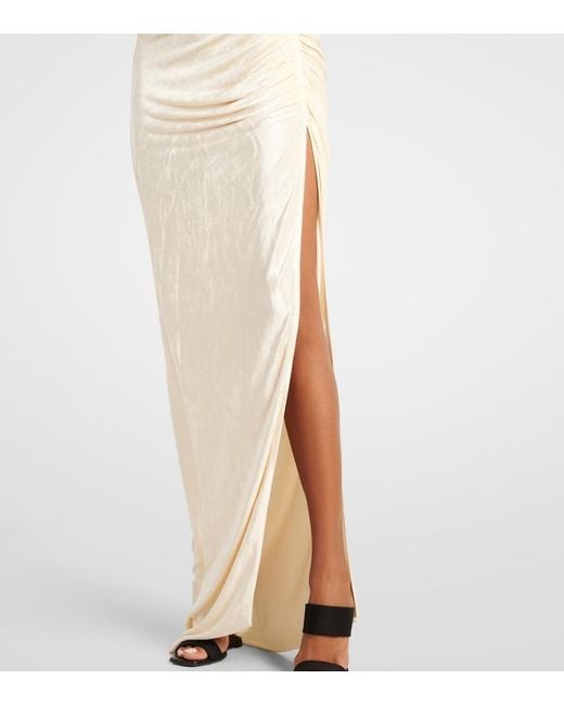 Rick Owens White Svita Draped Gown