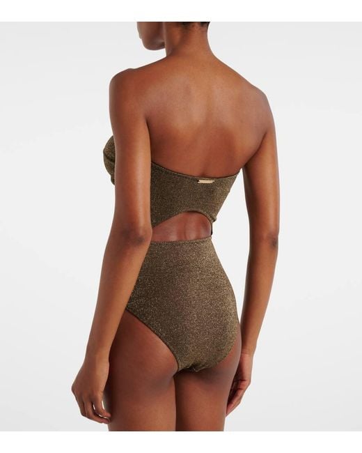 Alexandra Miro Brown Badeanzug Anya