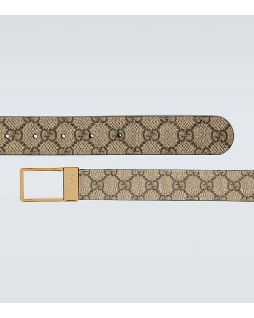 Gucci Metallic GG Supreme Canvas Belt for men