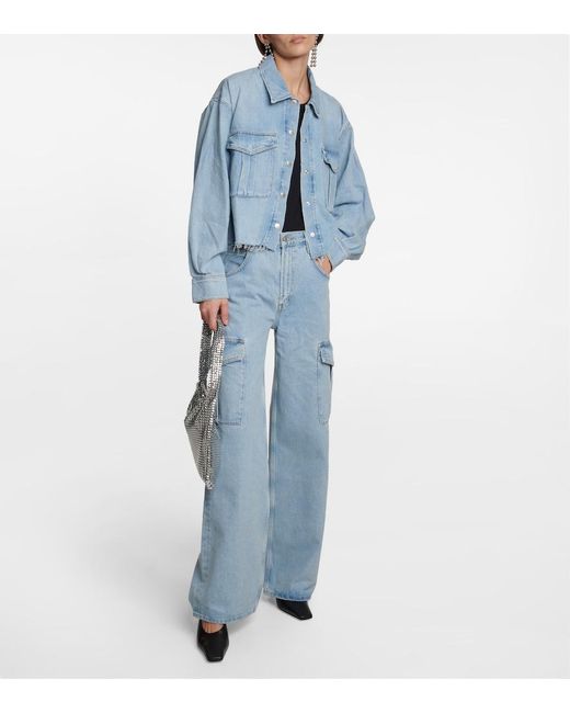 Agolde Blue Minka Denim Cargo Pants