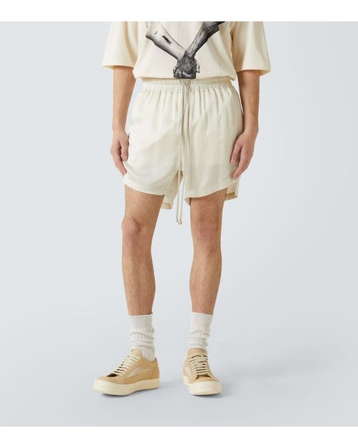 Rick Owens Natural Charmeuse Shorts for men