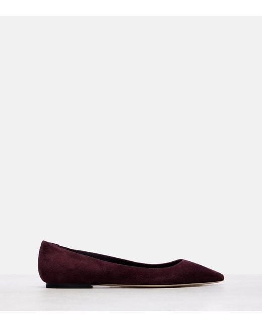 Jimmy Choo Purple Romy Suede Ballet Flats