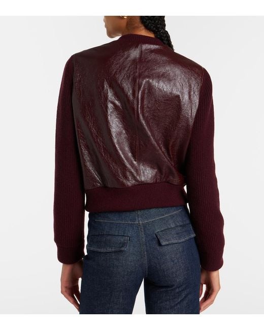 Dorothee Schumacher Purple It's A Match Cropped Leather Jacket
