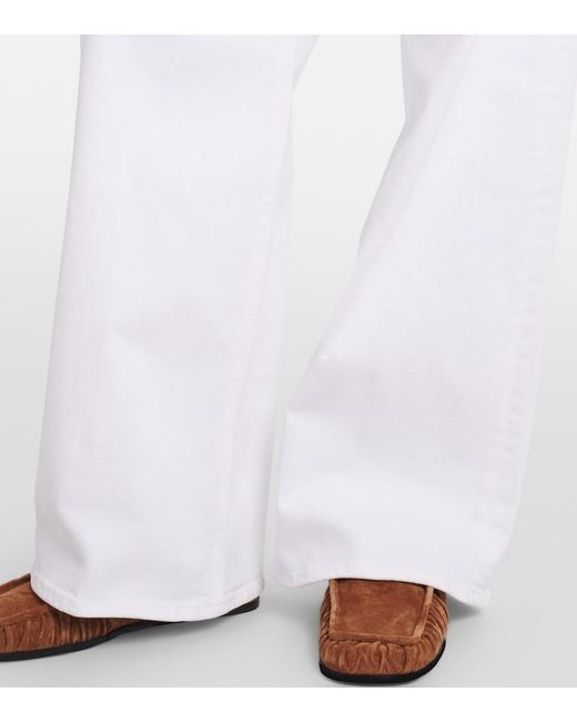 Citizens of Humanity White Lyra Wide-Leg Jeans