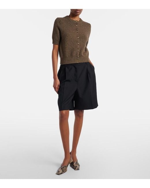 Khaite Green Nora Cashmere Cardigan
