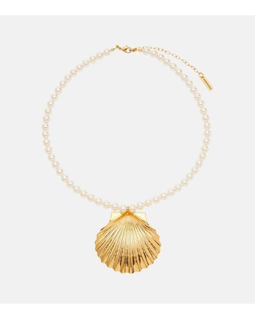 Jennifer Behr Metallic Siren Faux Pearl-Plated Necklace