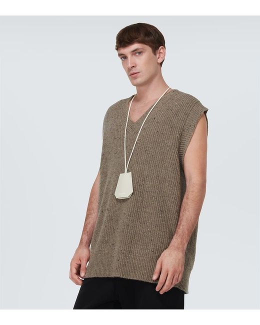 Maison Margiela Schluesselanhaenger Aus Leder in White für Herren