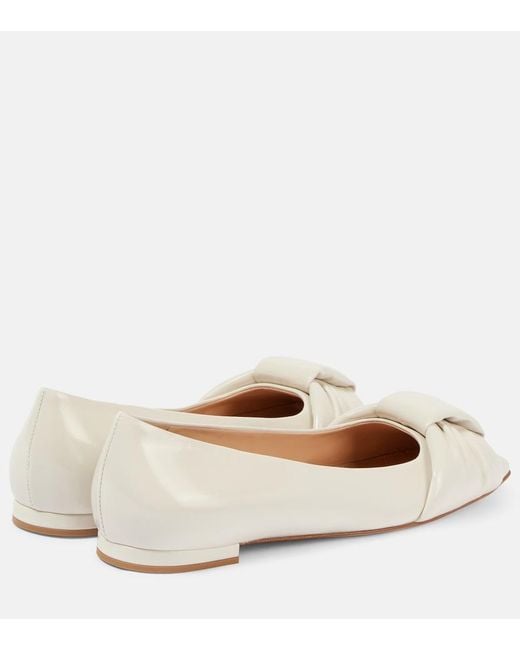 Gianvito Rossi Natural Patent Leather Ballet Flats