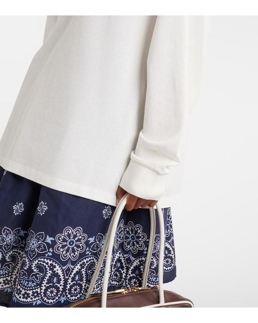 Miu Miu White Polopullover Aus Baumwolle
