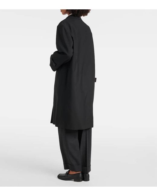 Cappotto Persia oversize in lana vergine di The Row in Black
