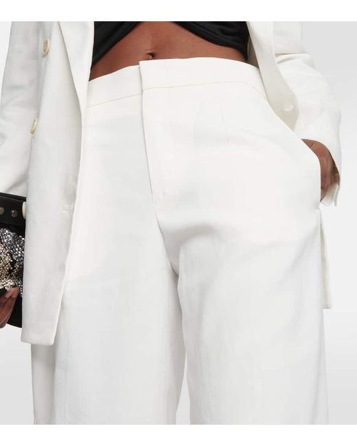 Isabel Marant White Scarly Wide-Leg Pants