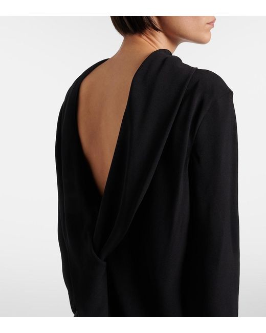The Row Blue Evo Draped Top
