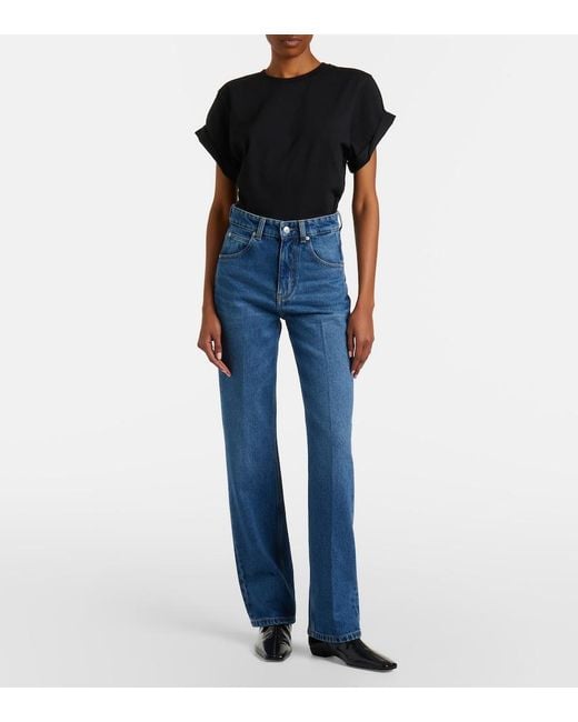 Victoria Beckham Blue Julia Straight Jeans