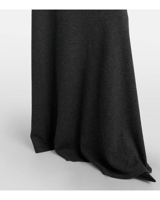 Balenciaga Black High-Rise-Maxirock Aus Wolle