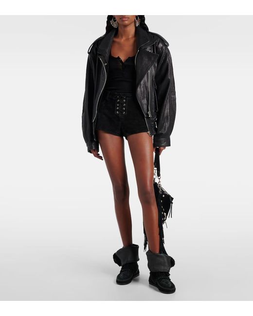 Short En Daim Isabel Marant en coloris Black