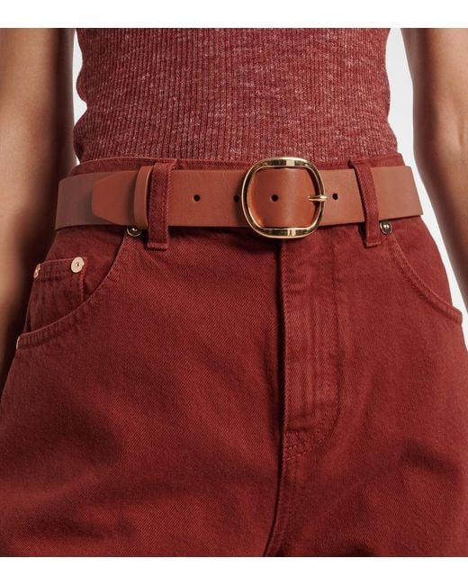 Gabriela Hearst Brown Elster Leather Belt