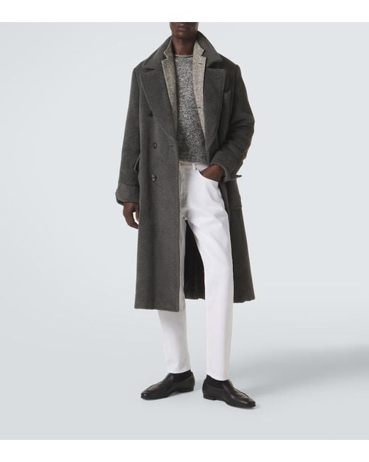 Umit Benan Black Gianni Alpaca And Wool Coat for men