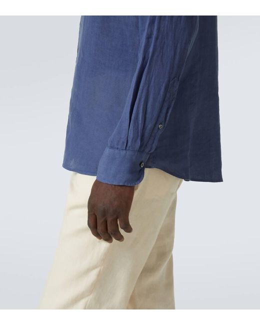 Camicia Nick di Fedeli in Blue da Uomo