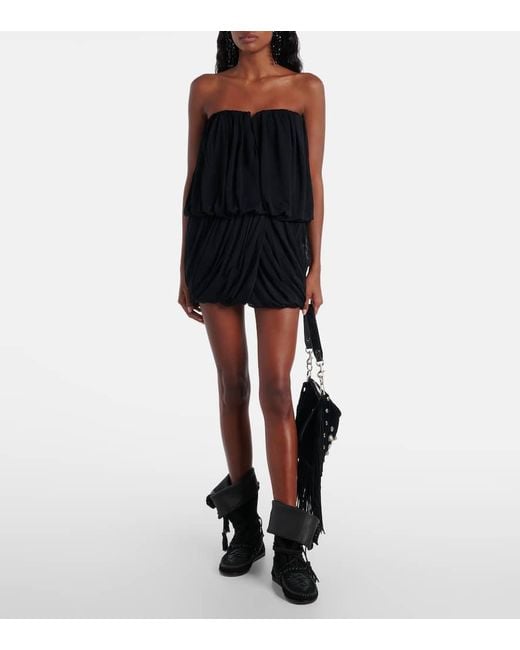 Isabel Marant Black Amalia Gathered Top