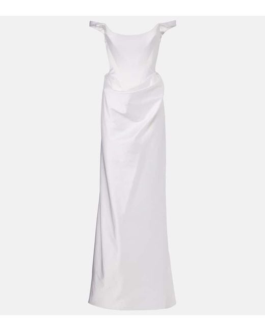 Vivienne Westwood White Bridal Robe Nova Camille Aus Satin