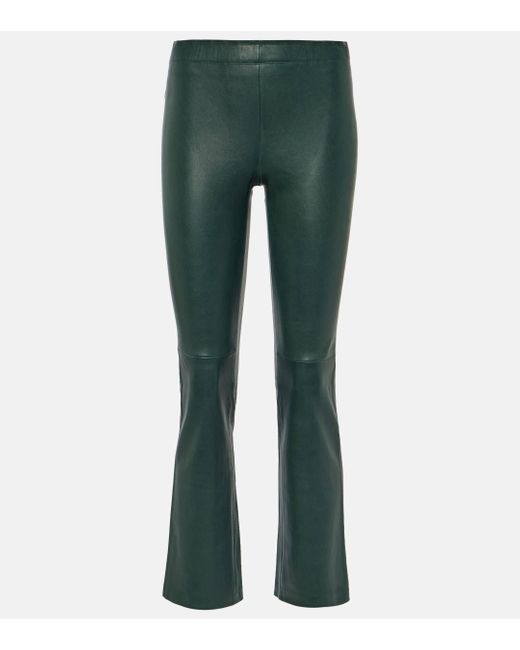 Pantalon evase JP Twenty en cuir Stouls en coloris Green