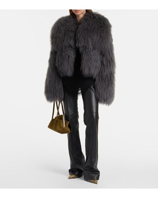 The Attico Black Shearling Jacket