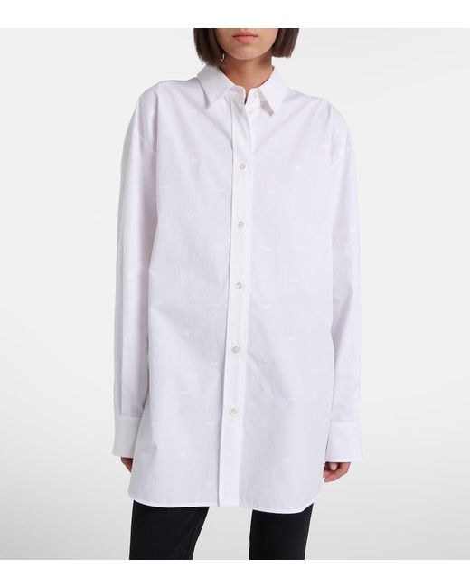Gucci White Gg Checked Cotton Poplin Shirt