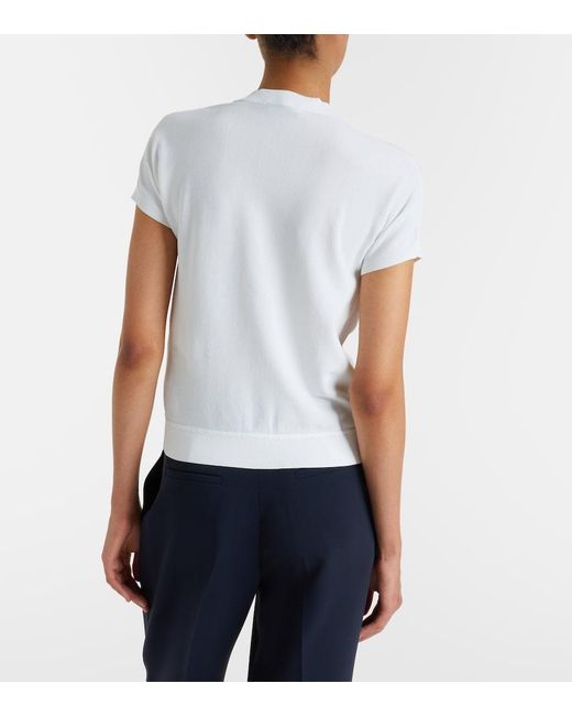 Max Mara White Crepe Cardigan