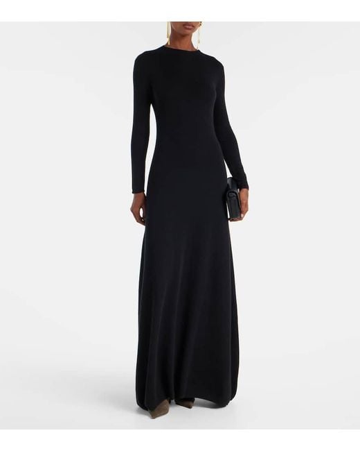 Tom Ford Black Maxikleid Aus Einem Kaschmirgemisch