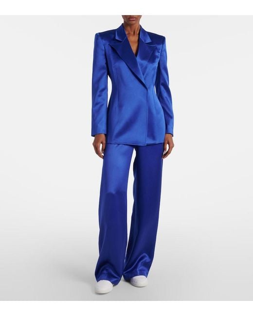 Gabriela Hearst Blue Aleah Silk Blazer