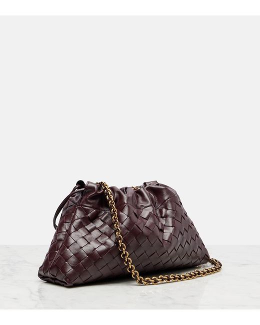 Bottega Veneta Purple Schultertasche Notte Small Aus Leder