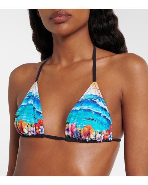 Dolce & Gabbana Blue Floral Bikini