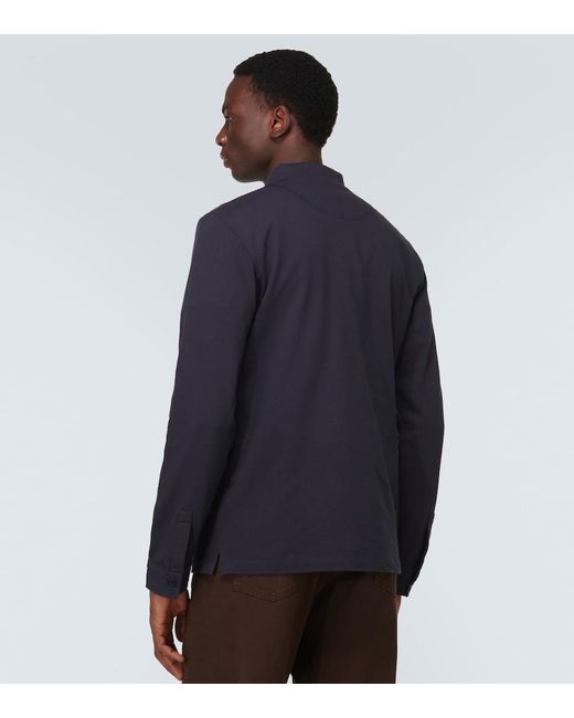 Sunspel Blue Riviera Cotton Polo Shirt for men