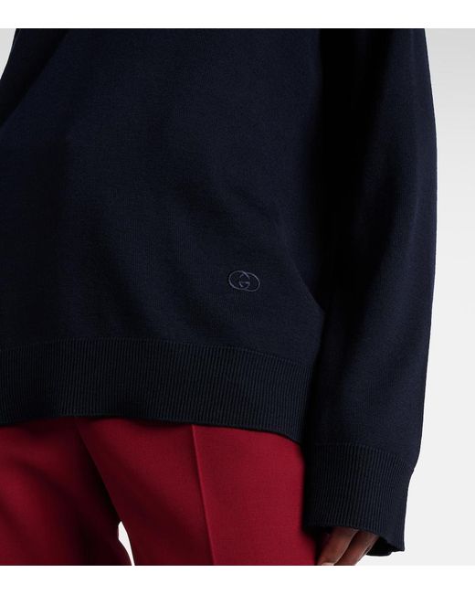 Gucci Blue Wool Sweater