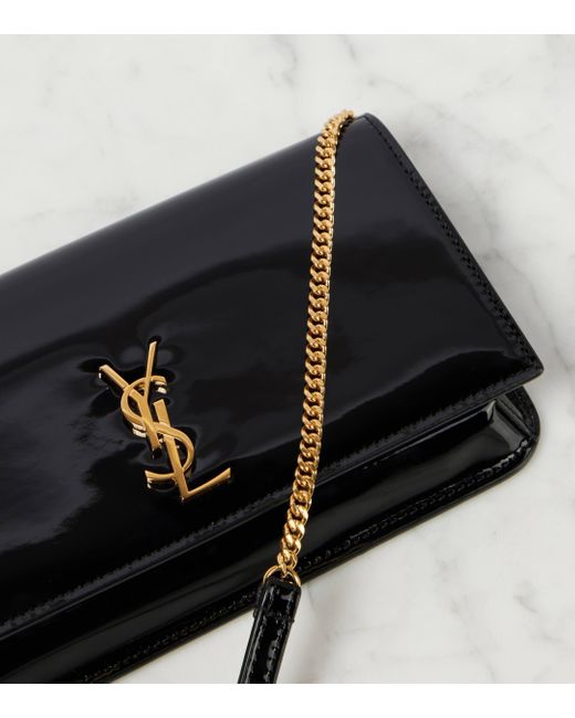Saint Laurent Cassandre Patent Leather Phone Pouch in White Lyst UK