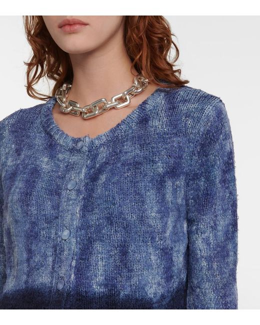Altuzarra Blue Stiles Tie-dye Silk Cardigan