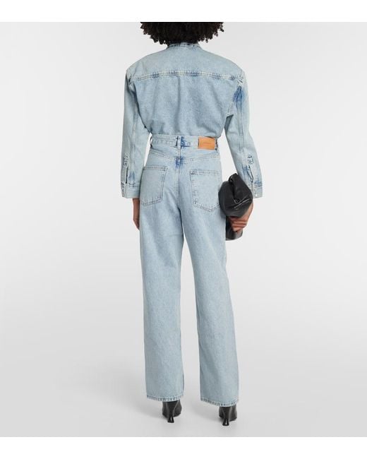Jeans rectos de tiro bajo Wardrobe NYC de color Blue